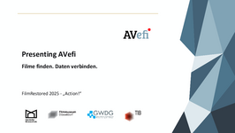 Presenting AVefi - Vortrag bei FilmRestored in Berlin am 22.10.2025