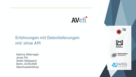 Abschlussworkshop - Erfahrungen mit Datenlieferungen 