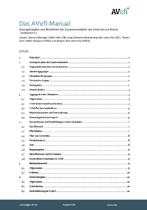 Das AVefi-Manual Grundprinzipien und Richtlinien der Zusammenarbeit von Verbund und Praxis - Vorabversion 2.0 (25.02.2025)