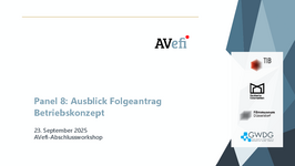 Abschlussworkshop - Ausblick Folgeantrag: Betriebskonzept