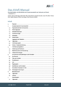 Das AVefi-Manual Grundprinzipien und Richtlinien der Zusammenarbeit von Verbund und Praxis - Vorabversion 2.2 (Stand 18.03.2026)